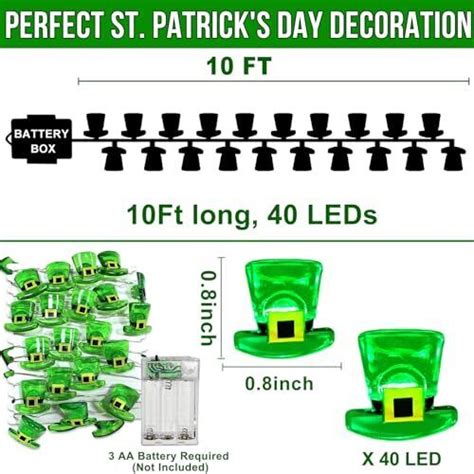 Turnmeon Timer Leprechaun Hat String Lights St Patricks Day Decorations Ebay