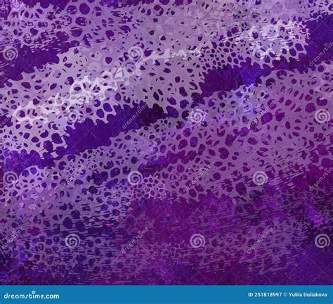 Abstract Smear Brush Stroke Acrylic And Watercolor Painting Purple