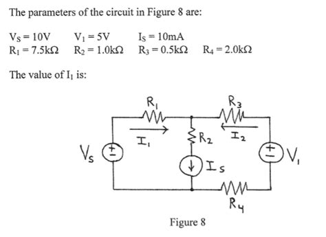 Solved The Parameters Of The Circuit In Figure 8 Are Vs