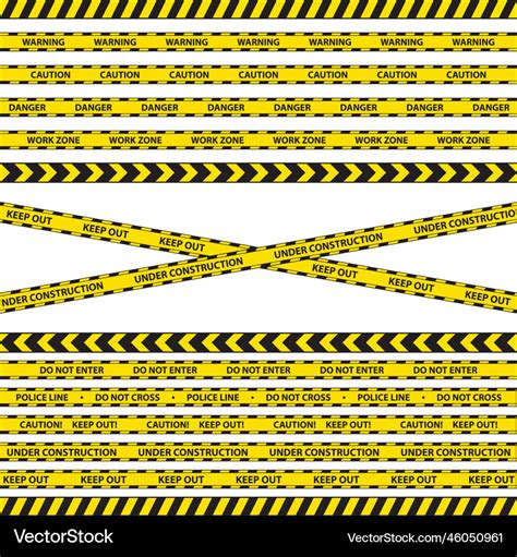 Caution tape set Royalty Free Vector Image - VectorStock