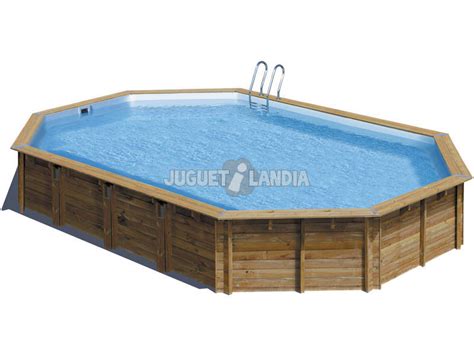 Piscina Ovalada Madera Avila 923X576X146 Cm Gre 790209 Juguetilandia