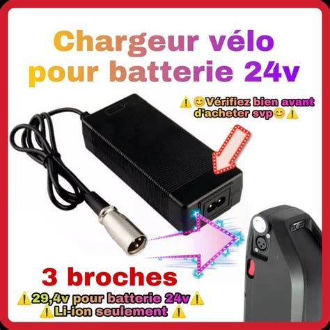 Chargeur V Lo Lectrique V Pour Batterie V Branchement Xlr