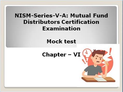 NISM VA Mutual Fund Distributor Exam Mock Test Chapter 6 YouTube