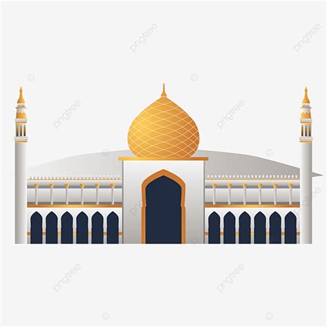 Mosque Dome Vector Design Images Single Dome Gold Mosque Muslim