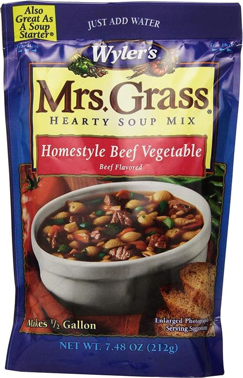 Mrs Grass Homestyle Beef Vegetable Soup Mix 7 48 Ounce Pack Of 3 Packaged