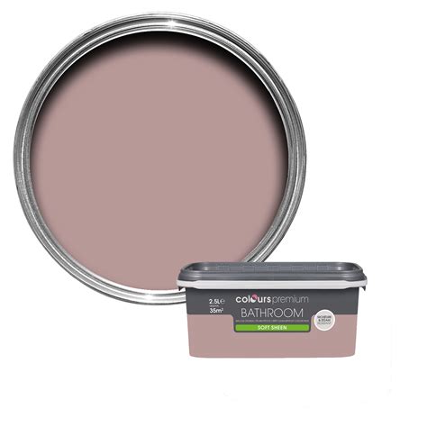 Colours Bathroom Muted Rose Soft Sheen Emulsion Paint 2.5L | Departments | DIY at B&Q