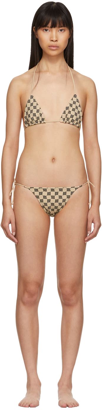 Misbhv Beige Monogram Bikini Ssense Canada