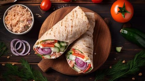 Premium Photo | Doner Donair Kebab Wrap