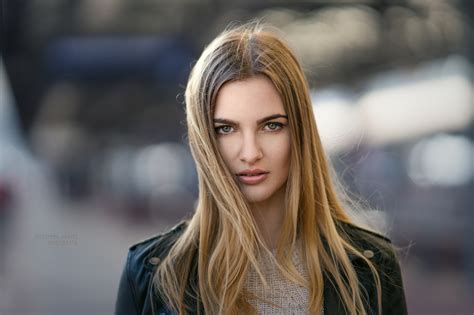 Fond Décran Visage Femmes Maquette Blond Profondeur De Champ Cheveux Longs La