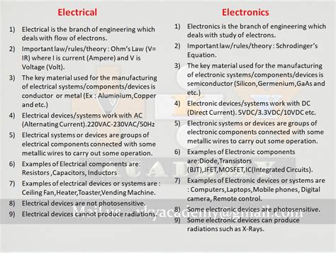 Electrical VS Electronic - VKY Academy