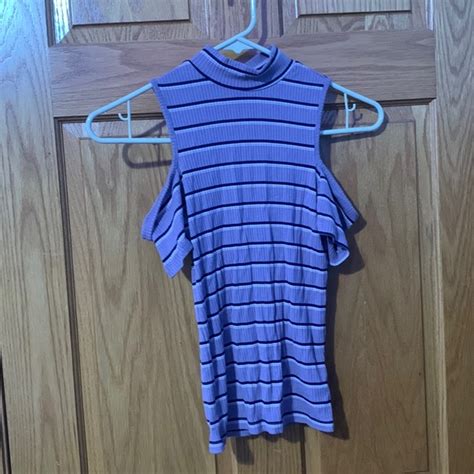 Aeropostale Tops Lavender Stripped Turtle Neck Top Poshmark