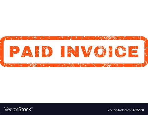 Paid invoice rubber stamp Royalty Free Vector Image