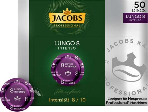 Jacobs Lungo Intenso 8 Professional Kaffeekapseln 6x50x6g