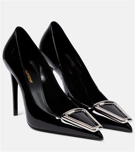 Avenue 110 Patent Leather Pumps In Black Saint Laurent Mytheresa