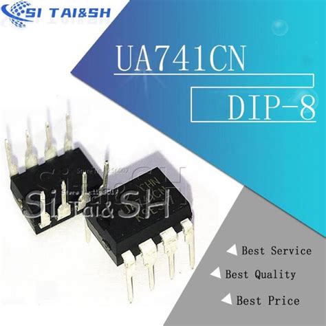 10pcs Dip Ic 8pins Ua741cn Ua741cp Ua741 Op Amp Lm741 741 Ti Original Dip 8 Watty Electronics