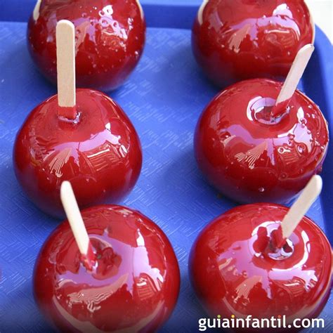 Manzana caramelizada Receta con fruta para los niños Manzana