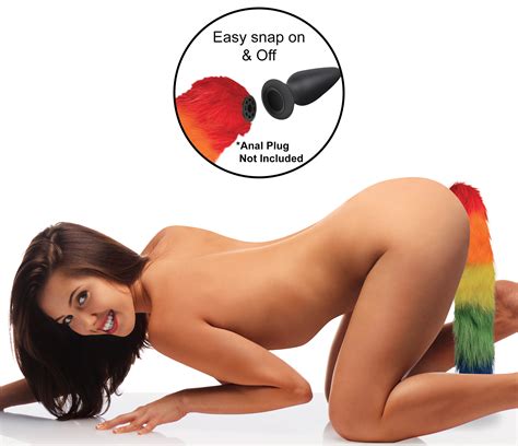 Interchangeable Rainbow Fox Tail Sex Toy Distributing