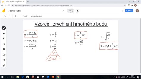 Zrychlení hmotného bodu YouTube