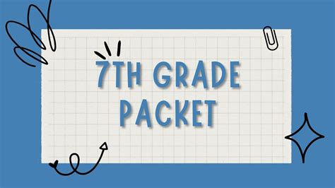 Incoming 7th Grade Math Packet Evolving Minds Tutoring Resources