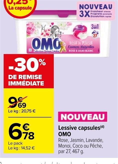 Promo Lessive Capsules Omo Chez Carrefour Market