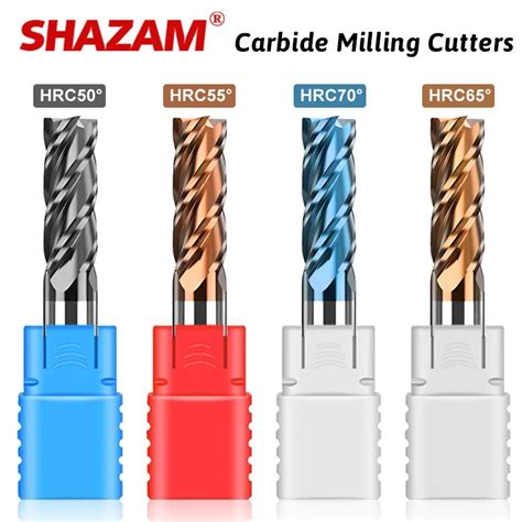 SHAZAM Tungsten Steel Milling Cutter Tools M Quinas CNC Carbide Flat