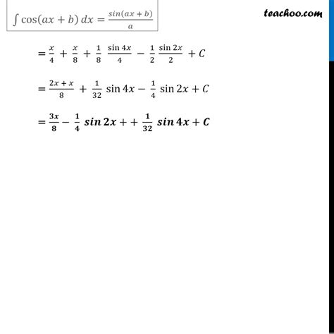 Integrate Sin 4 X Teachoo Maths Chapter 7 Class 12 Ex 7 3