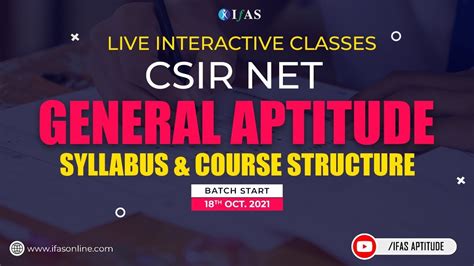 Csir Net General Aptitude Live Batch Syllabus And Course Structure