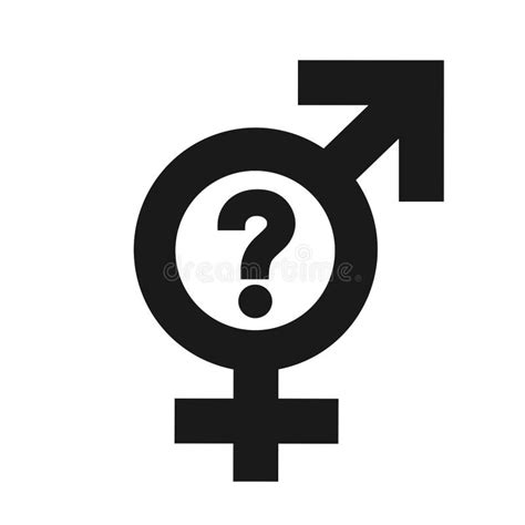 Non Binary Gender And Sex Male And Female Symbol With Question Mark