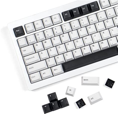 Xvx Bow Keycaps Keys Minimalist Style Black On White Keycaps