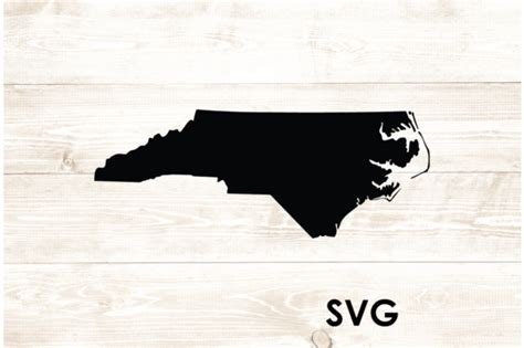 North Carolina Outline Silhouette State Graphic By Too Sweet Inc