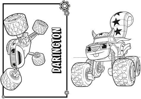 Livrinho Para Colorir Blaze And Monster Machines Fazendo A Nossa Festa