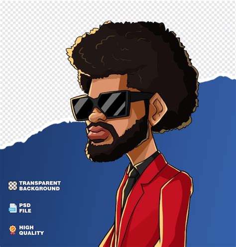 L illustration De Portrait De Dessin Animé Du Week end PSD Premium