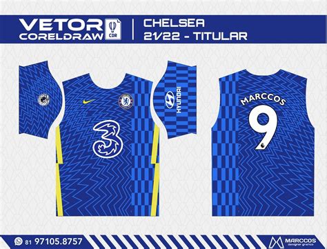 Arte Vetor Camisa Chelsea Titular Elo Produtos Especiais