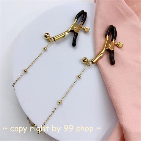 Chained Naked Nipple Clamps Non Piercing Nipple Clip BDSM Play Clamps Nipple Torture Steel