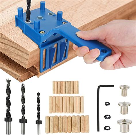 Yamvisa Dowel Jig Kit Pcs Woodworking Dowel Jig Kit Mm Handheld