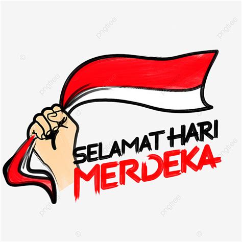 Gambar Bendera Tangan Hari Kemerdekaan Indonesia Selamat Hari Merdeka