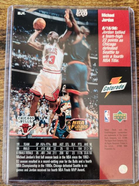 1999 00 Upper Deck Gatorade Michael Jordan NBA Title Jumbo 3 5x5 MJ4