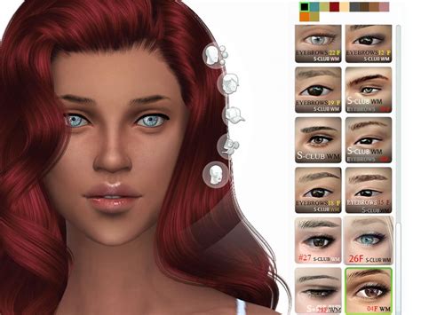 S Club Wm Thesims4 Eyebrows 04f