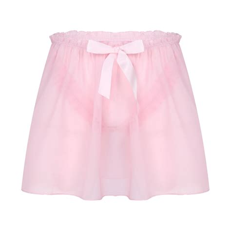 Maillot De Bain Mini Jupe Transparente En Dentelle Pour Hommes Sous V Tements Lingerie Sissy