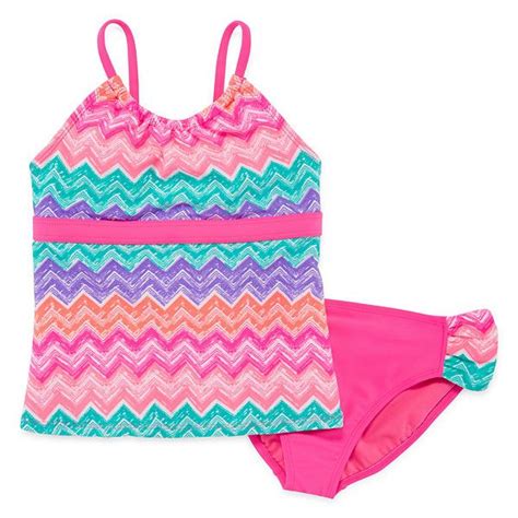 Angel Beach 2 Pc Chevron Tankini Swimsuit Girls 7 16 Jcpenney