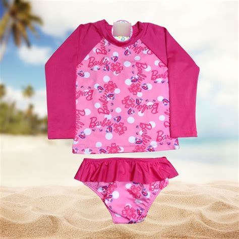 Roupa De Banho Infantil Prote O Solar Uv Barbie Parcelamento