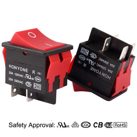 Aliexpress Buy 2Pcs Pair AC 125V 20A 250V 22A DPST 4 Terminal 2