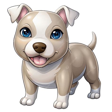 Pitbull Desenho Animado - Dibujo Animado Divertido Del Perro Pitbull Vector De Dibujos Animados