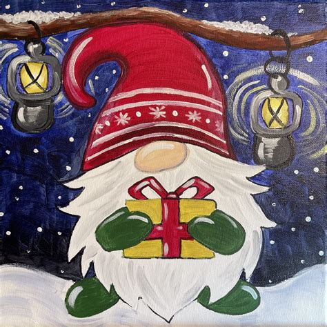 Gnome Christmas Painting Class for Ages 6-Adults Thursday, December ...