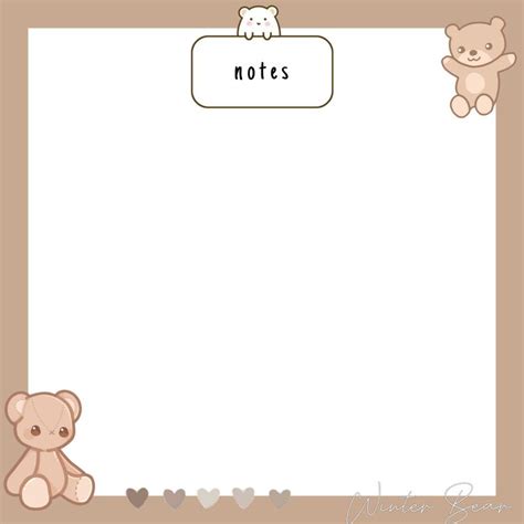 A Teddy Bear Is Sitting Next To A Notepad With The Word Notes Written On It