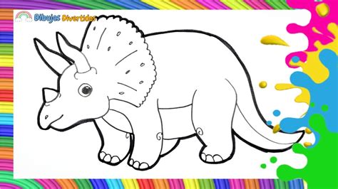 Como Dibujar Un Triceratops Paso A Paso Dibujos Divertidos Dibujos Fáciles Youtube