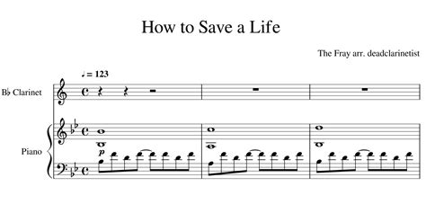 How To Save A Life Free Piano Sheet Music | Audiolover