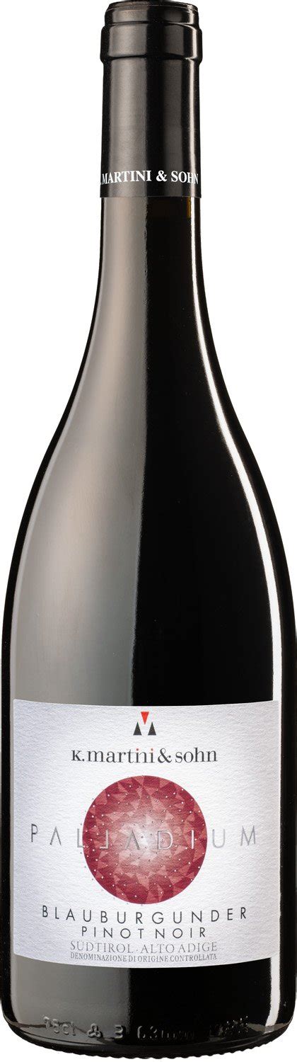 Alto Adige Pinot Nero DOC Palladium Awards Winery K Martini Sohn