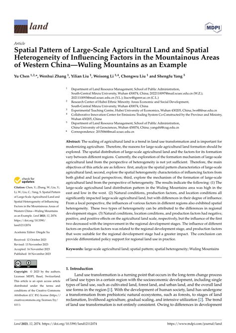 PDF Spatial Pattern Of Large Scale Agricultural Land And Spatial