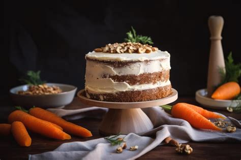 Bolo De Cenoura Irresist Vel Tons Quentes E Cobertura Cremosa Foto